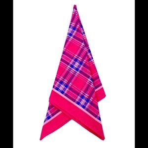 Pink Plaid Bandanna